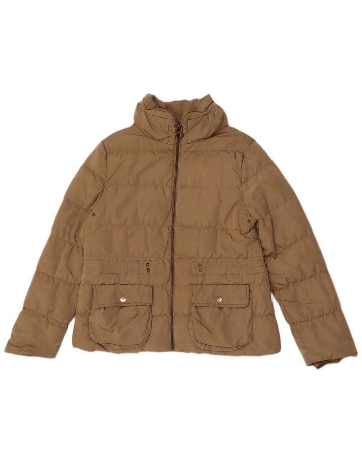 Zara Γυναικείο μπουφάν UK 18 XL Beige Polyester