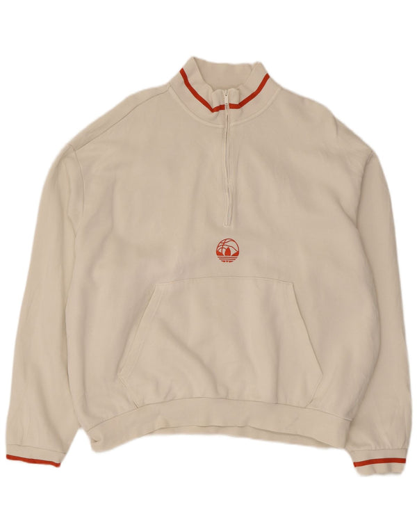 Ανδρικό φούτερ Adidas με φερμουάρ Jumper XL Λευκό βαμβακερό