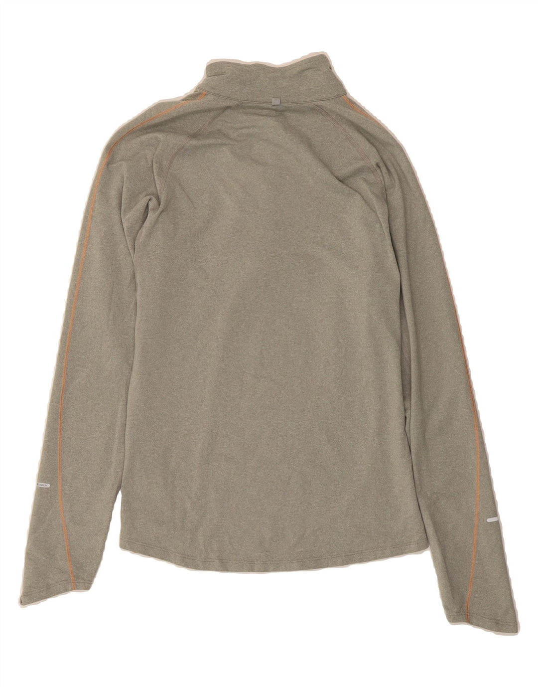 NIKE Womens Dri Fit Zip Neck Pullover Tracksuit Top UK 14 Medium Grey Vintage Nike and Second-Hand Nike from Messina Hembry 