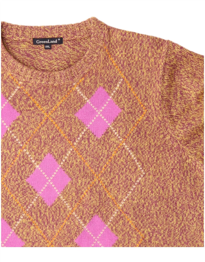 ΓΡΗΝΛΑΝΔΙΑ Γυναικεία UK 20 2XL Πολύχρωμο Argyle/Ακρυλικό Διαμάντι