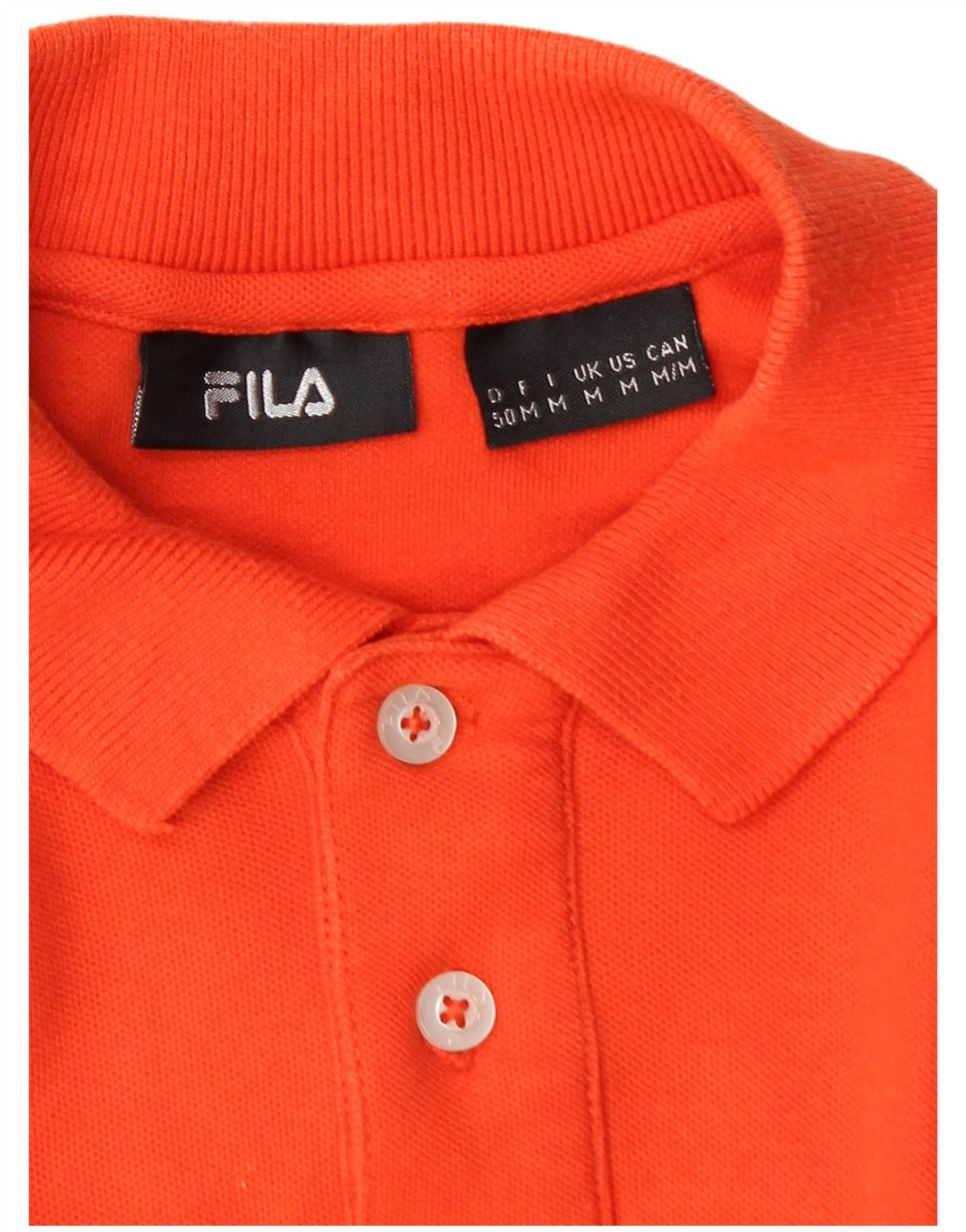 Ανδρικό πουκάμισο πόλο Fila, μεσαίο πορτοκαλί βαμβακερό