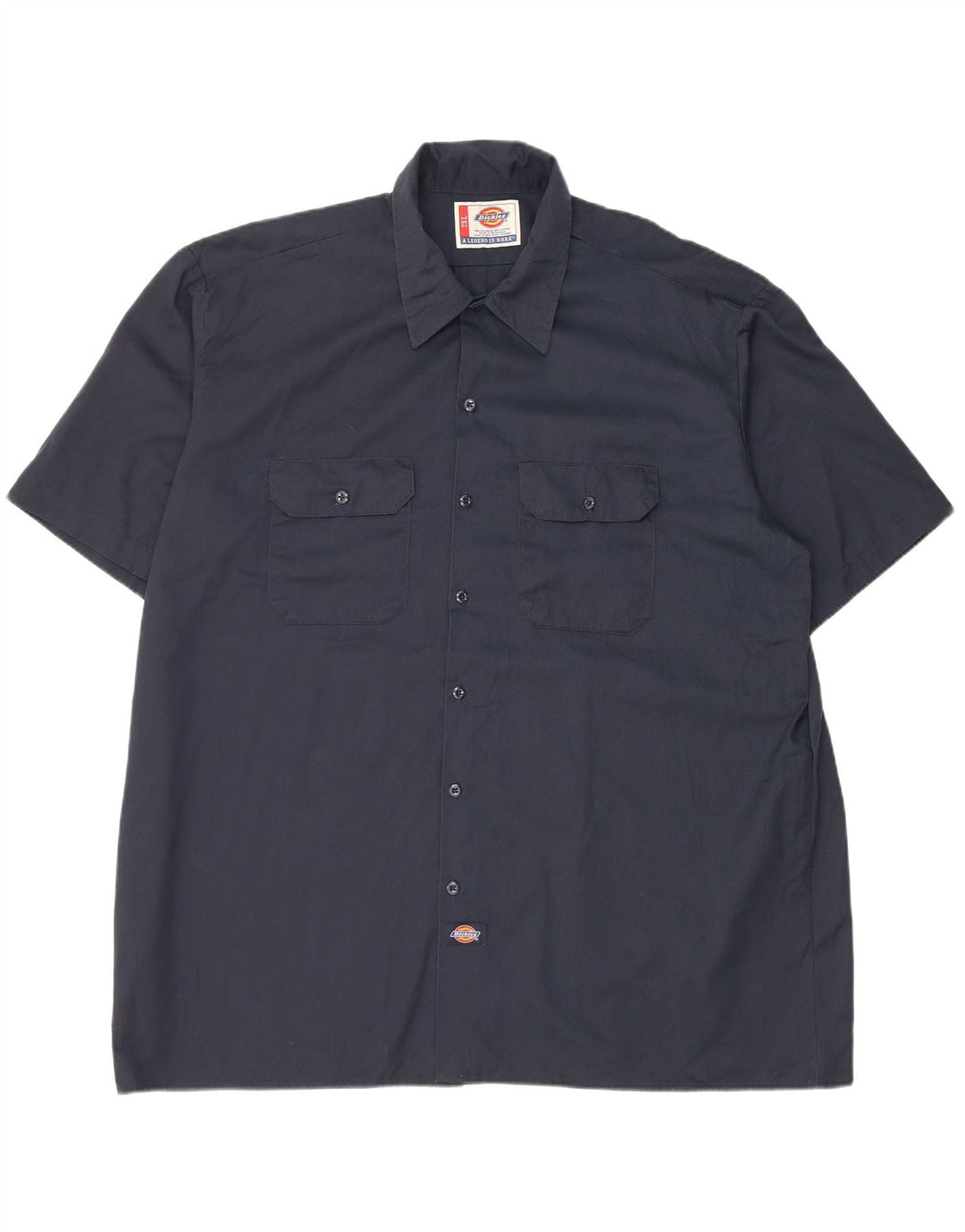 DICKIES Ανδρικό κοντομάνικο πουκάμισο 2XL Navy Blue Polyester
