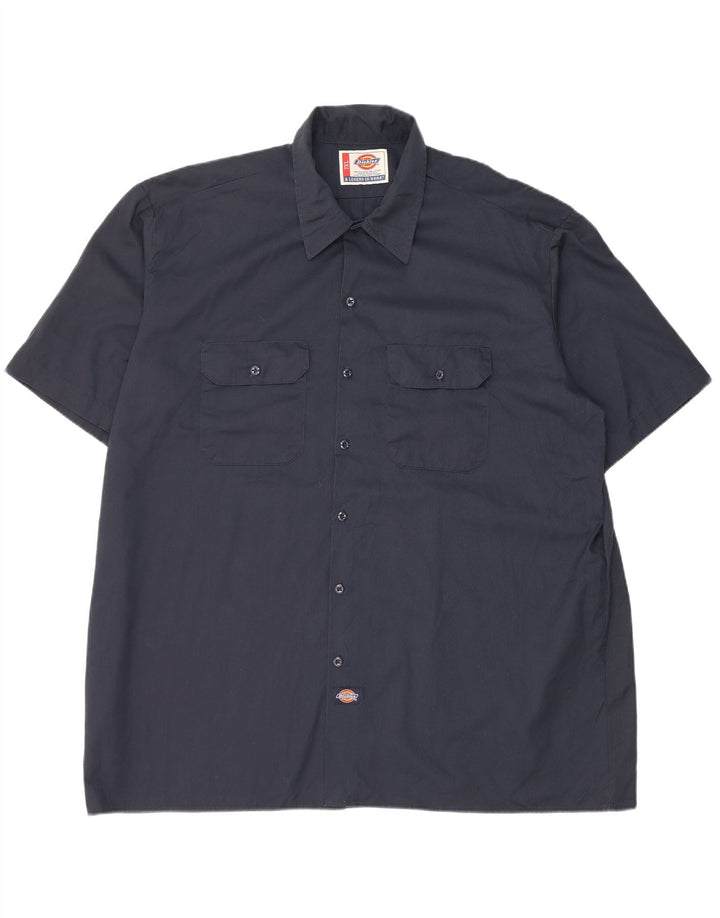DICKIES Ανδρικό κοντομάνικο πουκάμισο 2XL Navy Blue Polyester