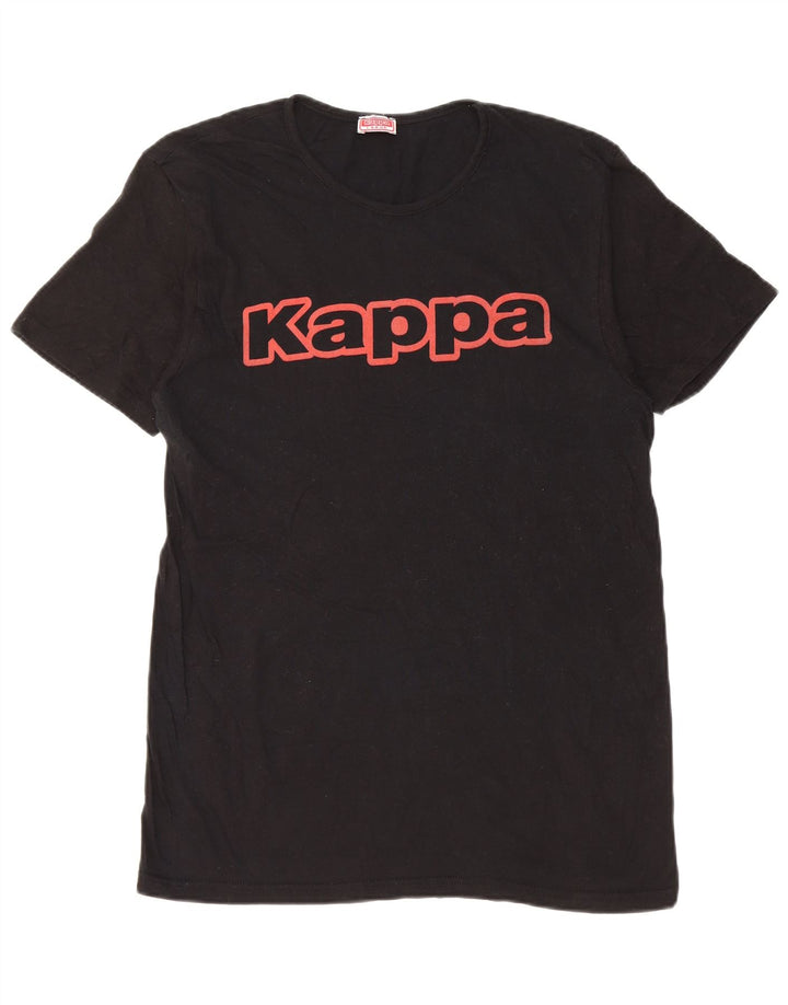 Ανδρικό γραφικό T-Shirt Kappa Top Large Μαύρο
