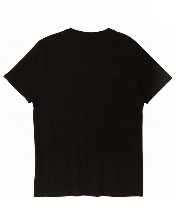 Ανδρικό γραφικό T-Shirt Hugo Boss Τοπ μεσαίο μαύρο βαμβακερό