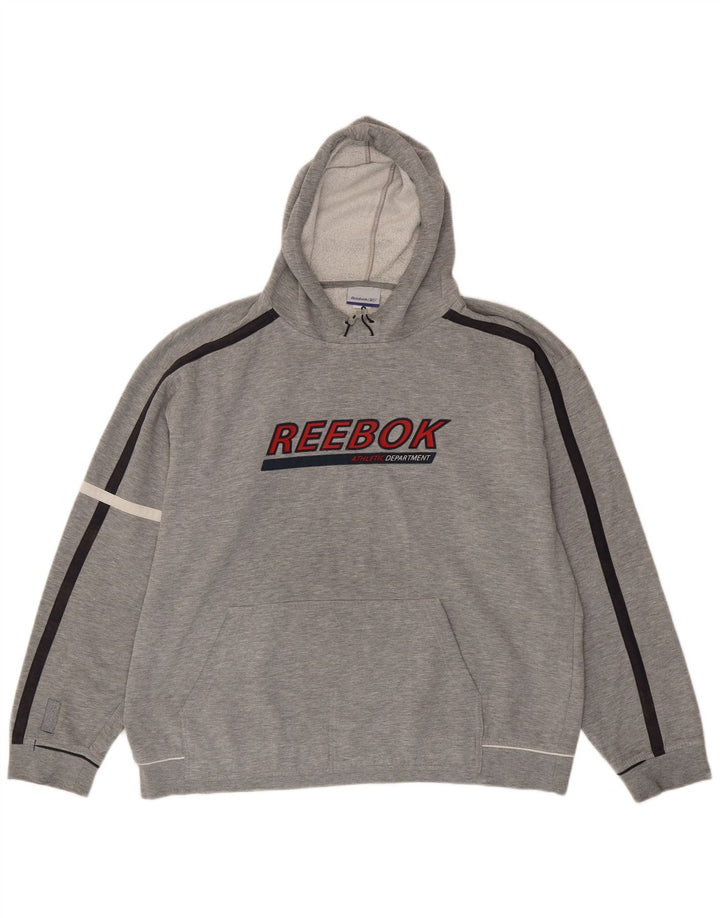 Ανδρικά Reebok Graphic Hoodie Jumper XL Grey Flecked Polyester