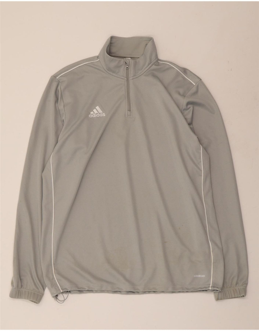 Ανδρική φόρμα πουλόβερ με φερμουάρ Aeroready ADIDAS Top XL Grey Polyester