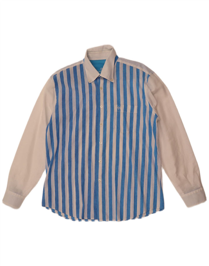 Ανδρικό πουκάμισο Caporiccio XL Μπλε ριγέ λινό