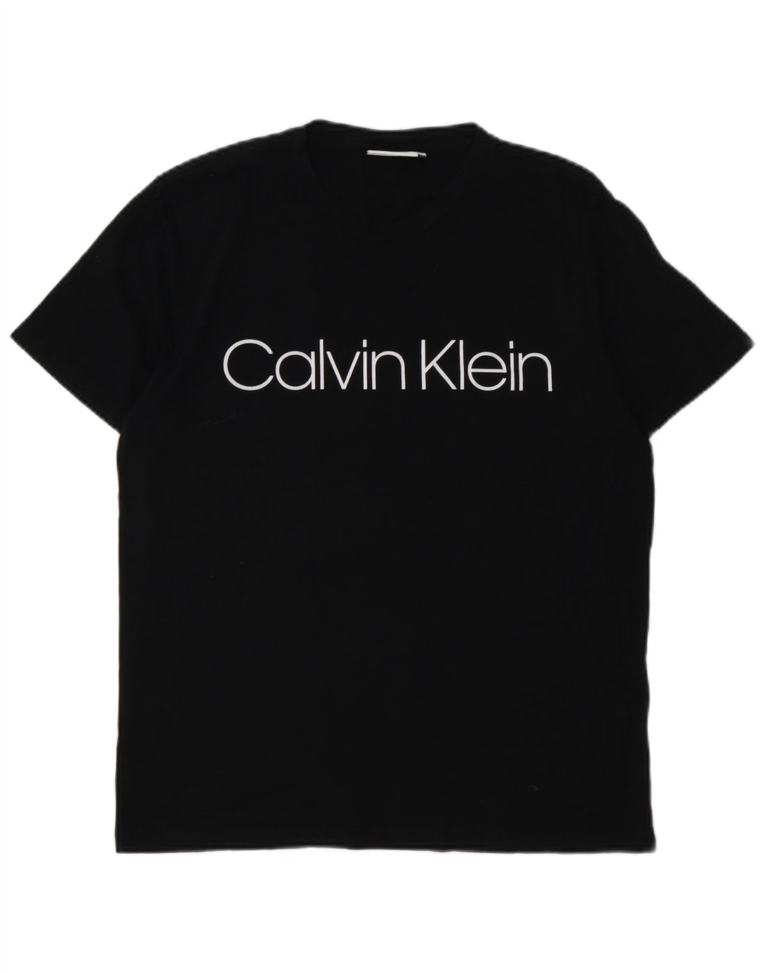 Ανδρικό γραφικό T-shirt CALVIN KLEIN Τοπ μεσαίο μαύρο βαμβακερό