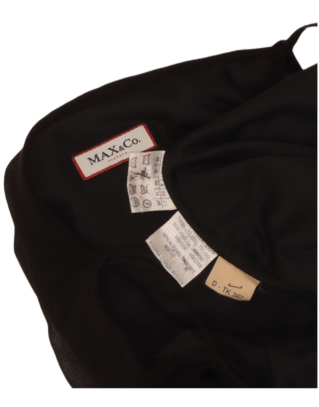 Max & Co. Γυναικείο Maxi Slip Dress UK 14 Medium Black Viscose