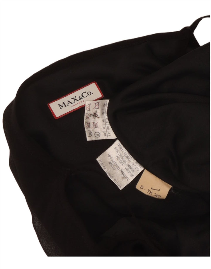 Max & Co. Γυναικείο Maxi Slip Dress UK 14 Medium Black Viscose