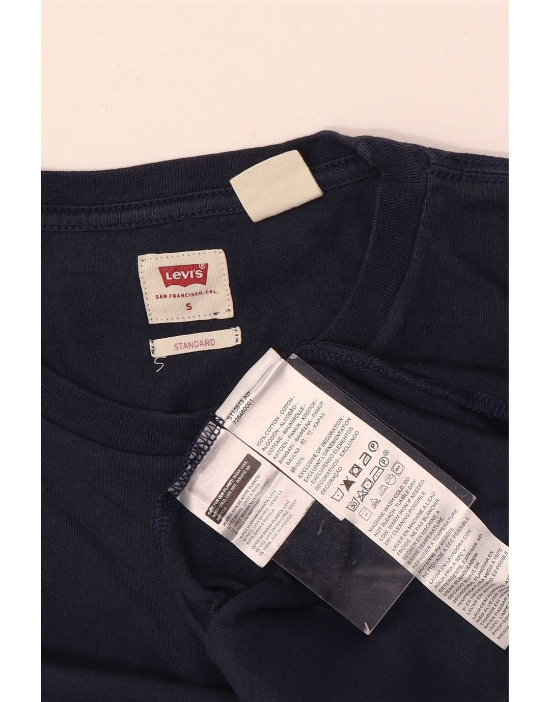 Ανδρικό τοπ Levi's Standard Fit Μακρυμάνικο Μικρό Navy Blue βαμβακερό