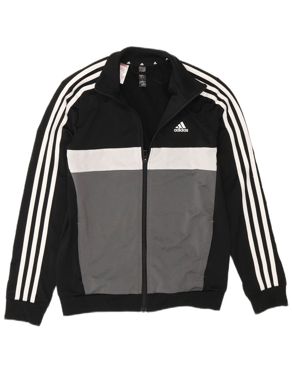 Κορυφαία φόρμα Adidas Boys 11-12 ετών Μαύρο Colourblock Polyester