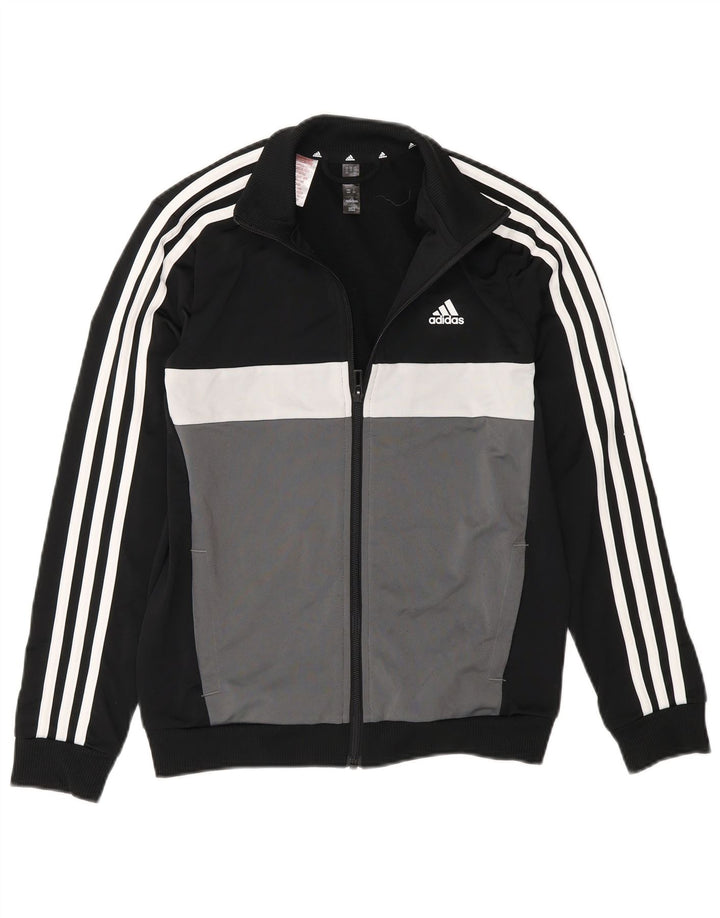 Κορυφαία φόρμα Adidas Boys 11-12 ετών Μαύρο Colourblock Polyester