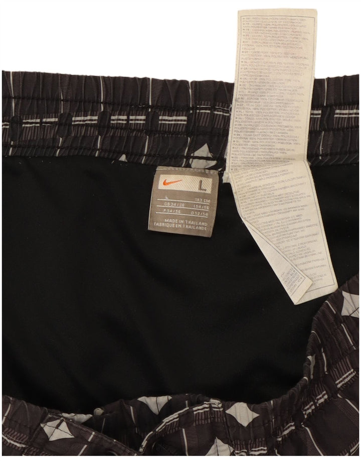 Ανδρικό σορτς κολύμβησης Nike μεγάλο καφέ γεωμετρικό πολυεστέρα