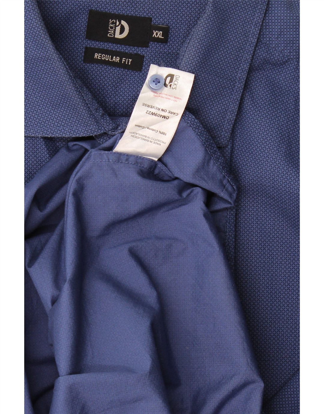 Ανδρικό πουκάμισο Dack's Regular Fit 2XL Navy Blue Geometric Cotton