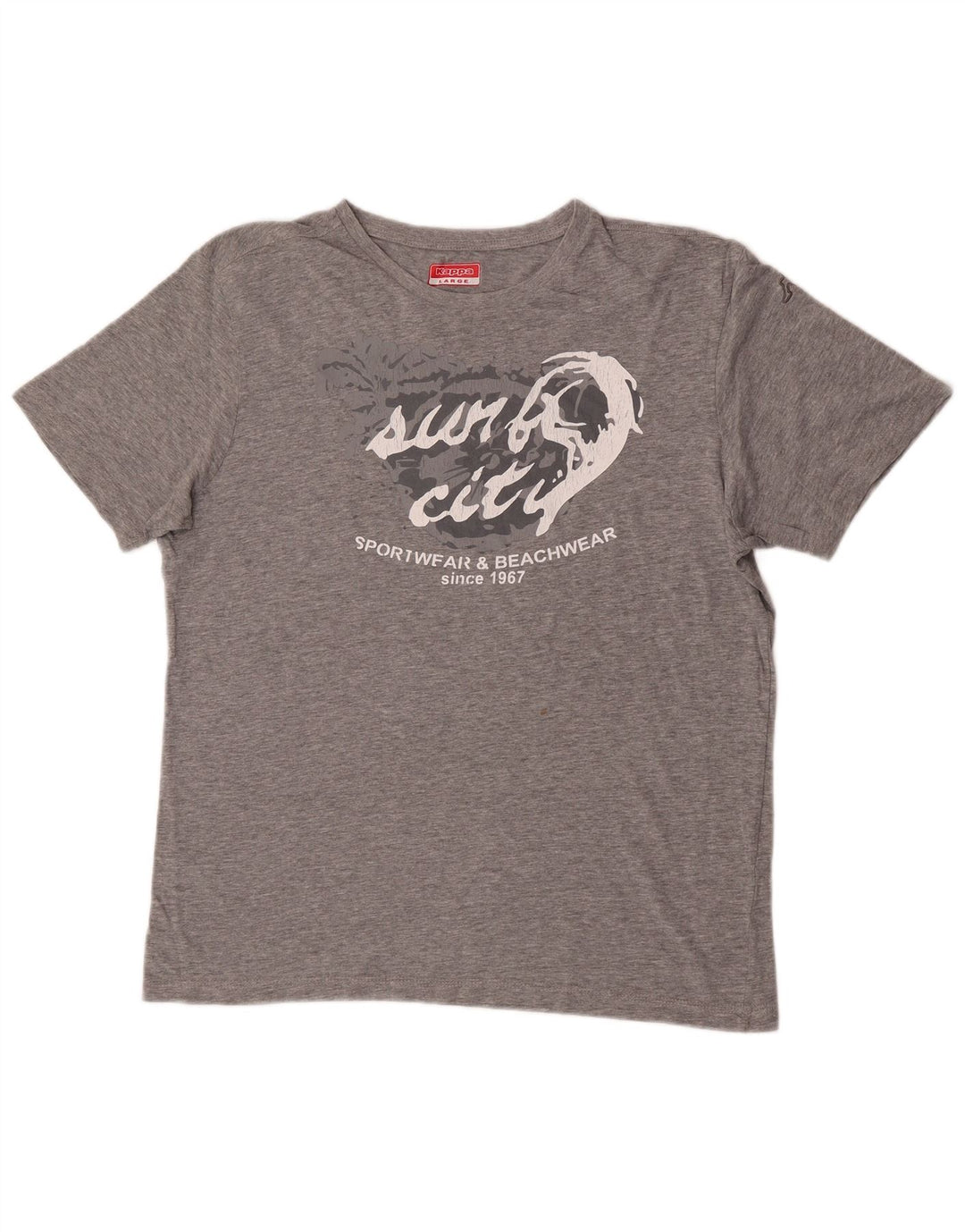Ανδρικό γραφικό T-Shirt Kappa Top Large Grey