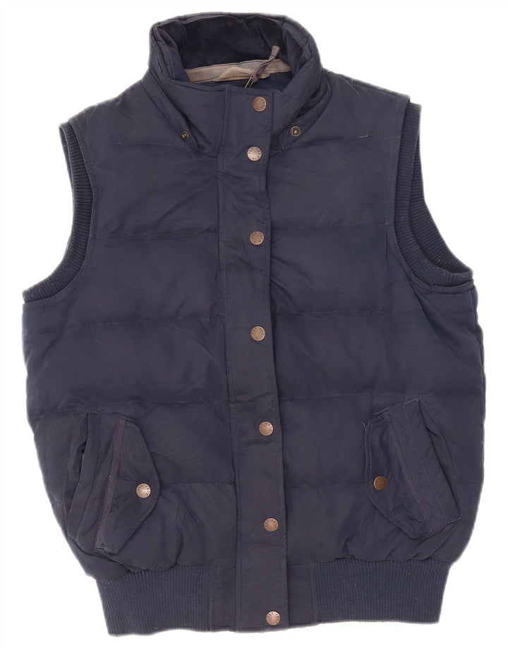 Fat Face Γυναικείο Sherpa padded Gilet UK 12 Medium Navy Blue Polyester