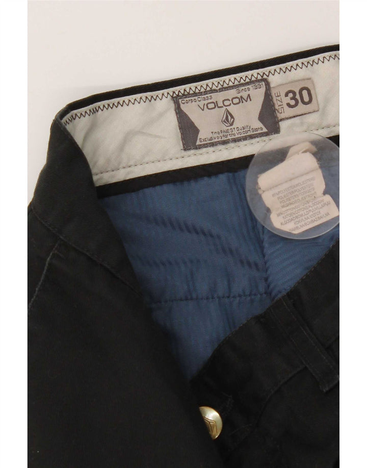 Ανδρικό ίσιο παντελόνι Chino Volcom W30 L31 μαύρο πολυεστέρα