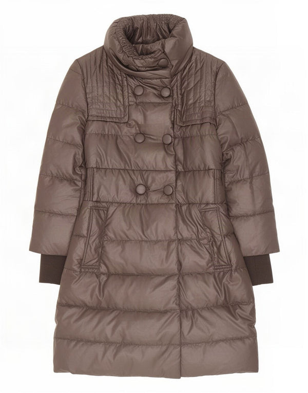 Penny Black Γυναικείο παλτό με διπλό στήθος UK 8 Small Brown Polyester