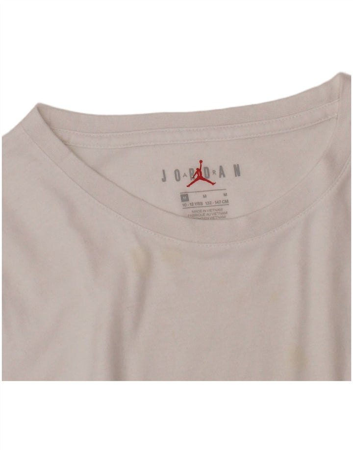 JORDAN Boys Graphic T-shirt Top 10-11 Years Medium White