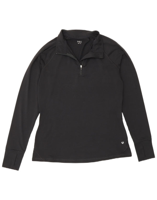 Γυναικεία φόρμα πουλόβερ με φερμουάρ Marks & Spencer Top UK 12 Medium Black
