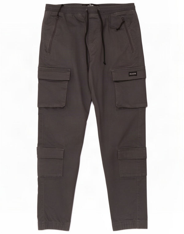 Hollister Ανδρικά Joggers Παντελόνια Cargo Medium W32 L29 Γκρι βαμβακερά