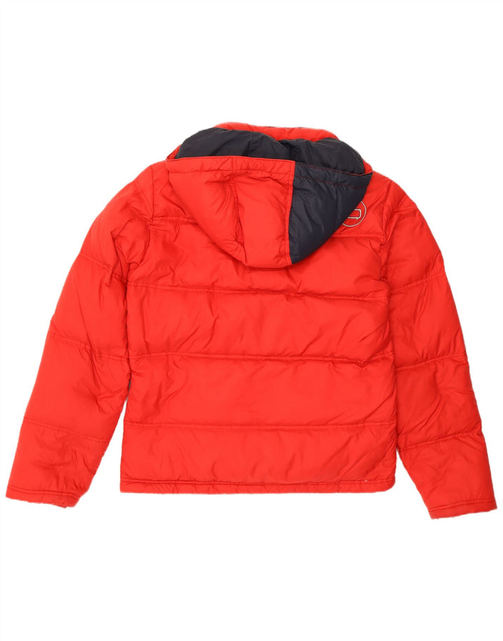 Woolrich Mens Penn-Rich Hooded Jacket UK 38 Medium Red Nylon