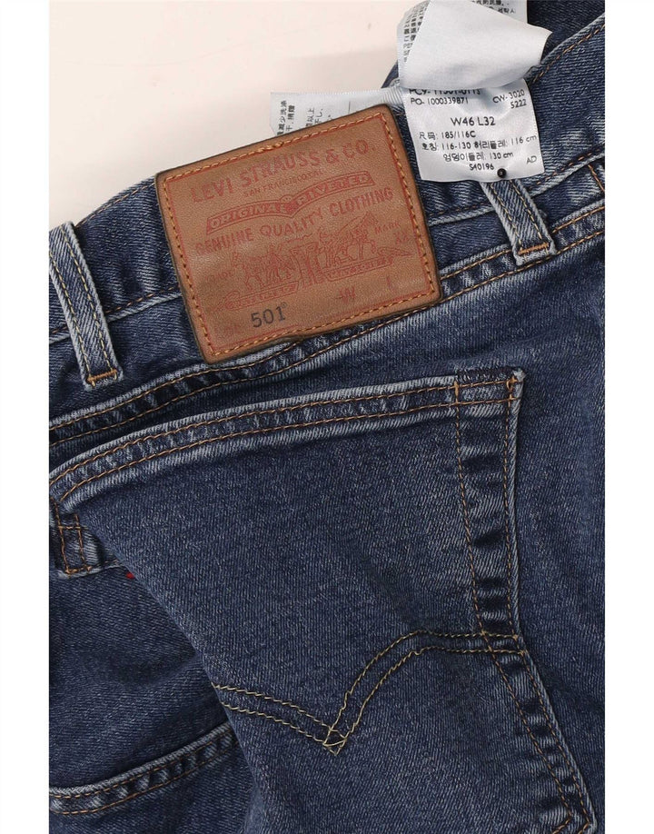 Levi's Mens 501 Straight Jeans W46 L29 Μπλε Βαμβακερό