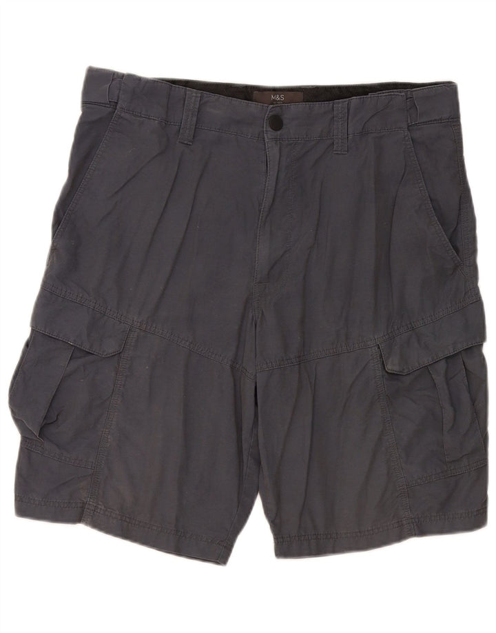 MARKS & SPENCER Ανδρικό σορτς Cargo W34 Μεγάλο Βαμβακερό Navy Blue