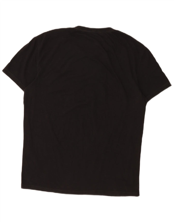 Armani Exchange Ανδρικό γραφικό T-Shirt Top Μεσαίο μαύρο βαμβακερό