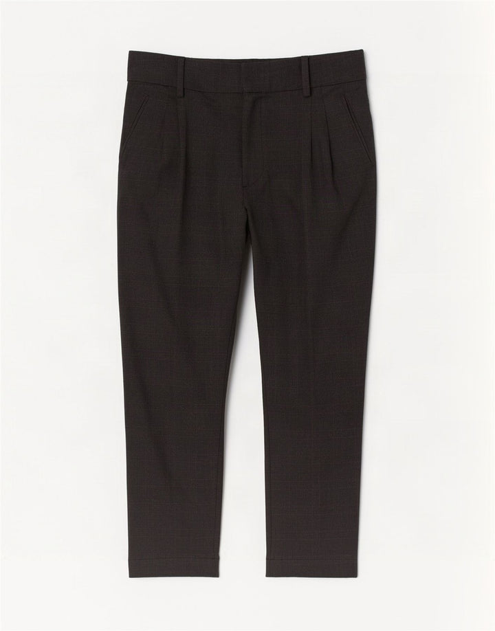 Zara Γυναικείο κομμένο παντελόνι με καρφίτσες Medium W28 L26 Grey Check