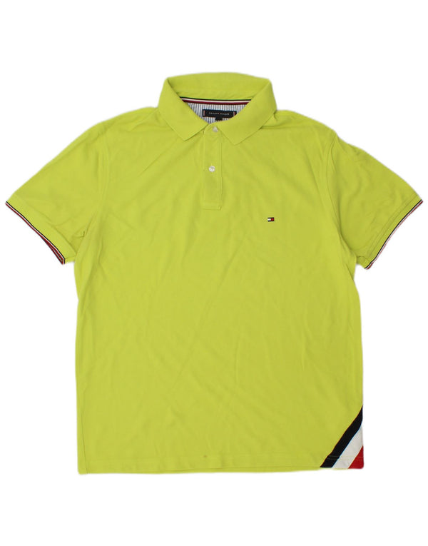 TOMMY HILFIGER Ανδρικό πουκάμισο Polo Slim Fit XL κίτρινο βαμβακερό