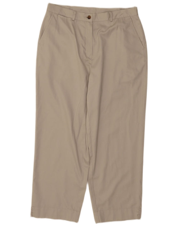 L.L.Bean Γυναικείο κωνικό παντελόνι Chino US 14 XL W34 L26 Μπεζ βαμβακερό