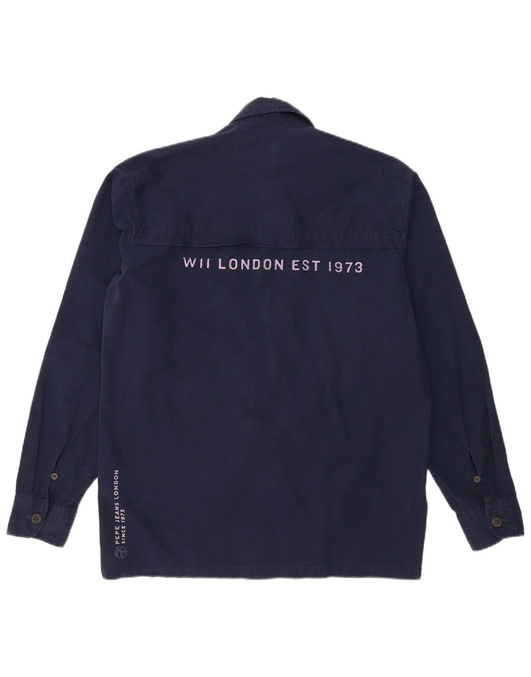 Ανδρικό γραφικό πουκάμισο PEPE JEANS Μικρό Βαμβακερό Navy Blue