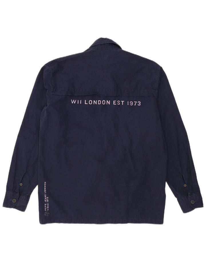 Ανδρικό γραφικό πουκάμισο PEPE JEANS Μικρό Βαμβακερό Navy Blue