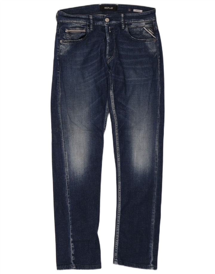 REPLAY Γυναικείο Grover Straight Jeans W29 L30 Navy Blue Cotton