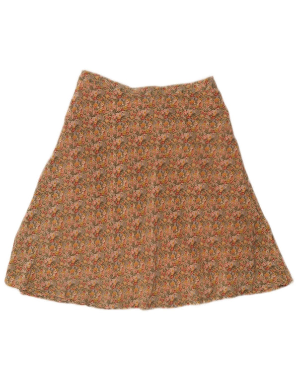 Μπαλόνι γυναικεία φούστα σε γραμμή Α EU 38 Medium W28 Πολύχρωμο Floral μετάξι