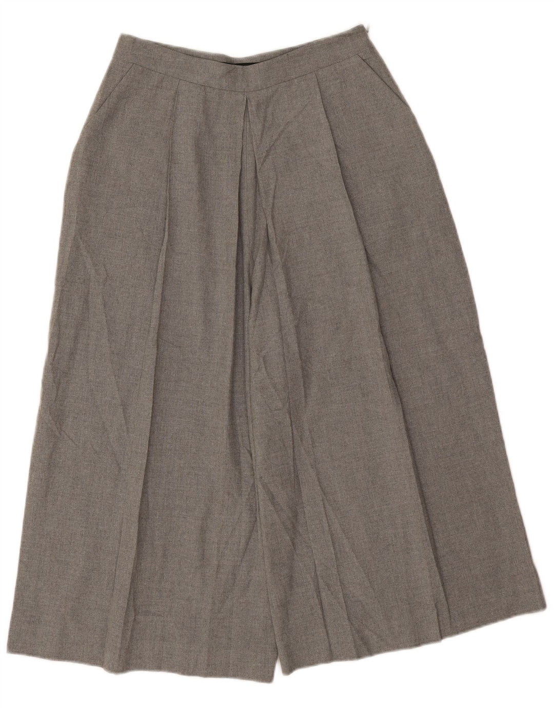 Zara Γυναικείο Παντελόνι Κάπρι Cullotes Μικρό W26 L19 με γκρι πολυεστέρα
