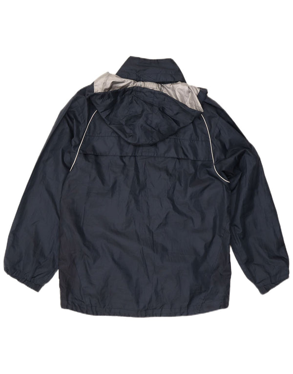 Ανδρικό μπουφάν βροχής με κουκούλα Umbro UK 36 Small Navy Blue Polyester