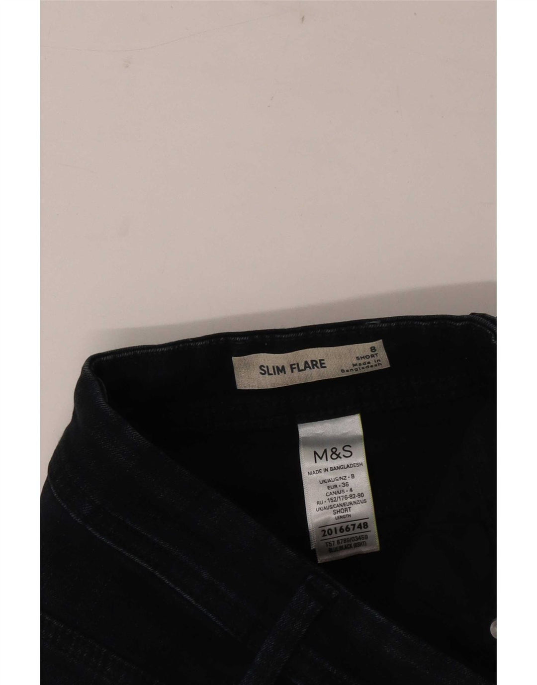 Marks & Spencer Γυναικεία Slim Flared Jeans UK 8 Small W26 L28 Navy Blue