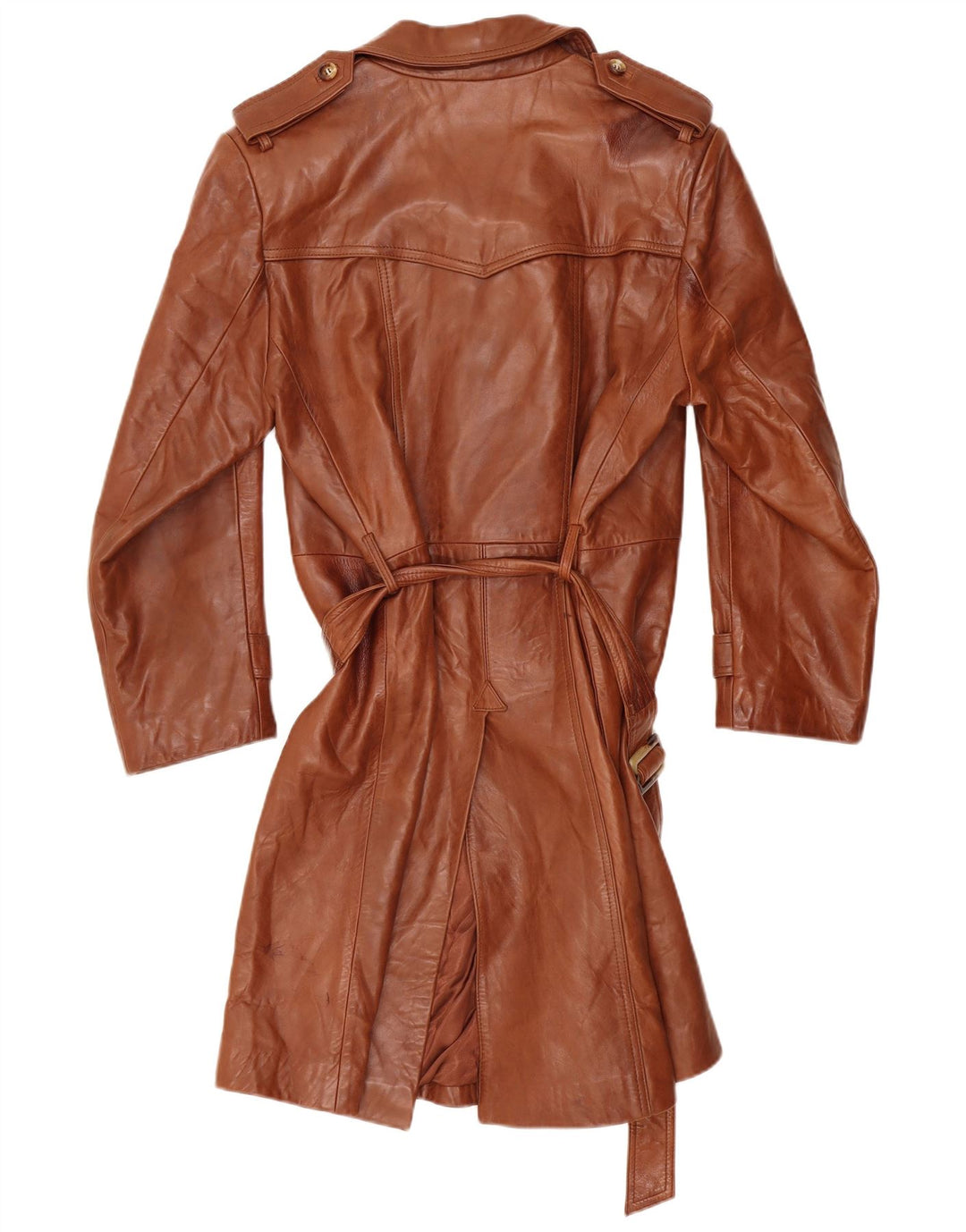 Vintage Ανδρικό Διπλό Στρατιωτικό Παλτό UK 36 Μικρό Καφέ