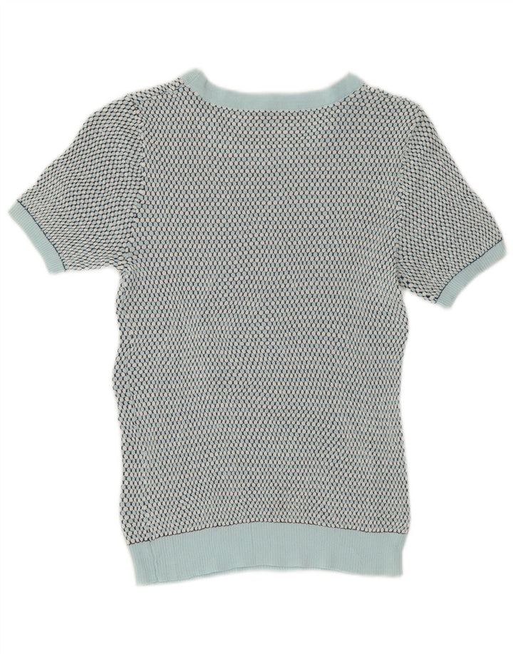 Zara Γυναικείο πουλόβερ με λαιμόκοψη Crop Crop UK 12 Medium Green Spotted