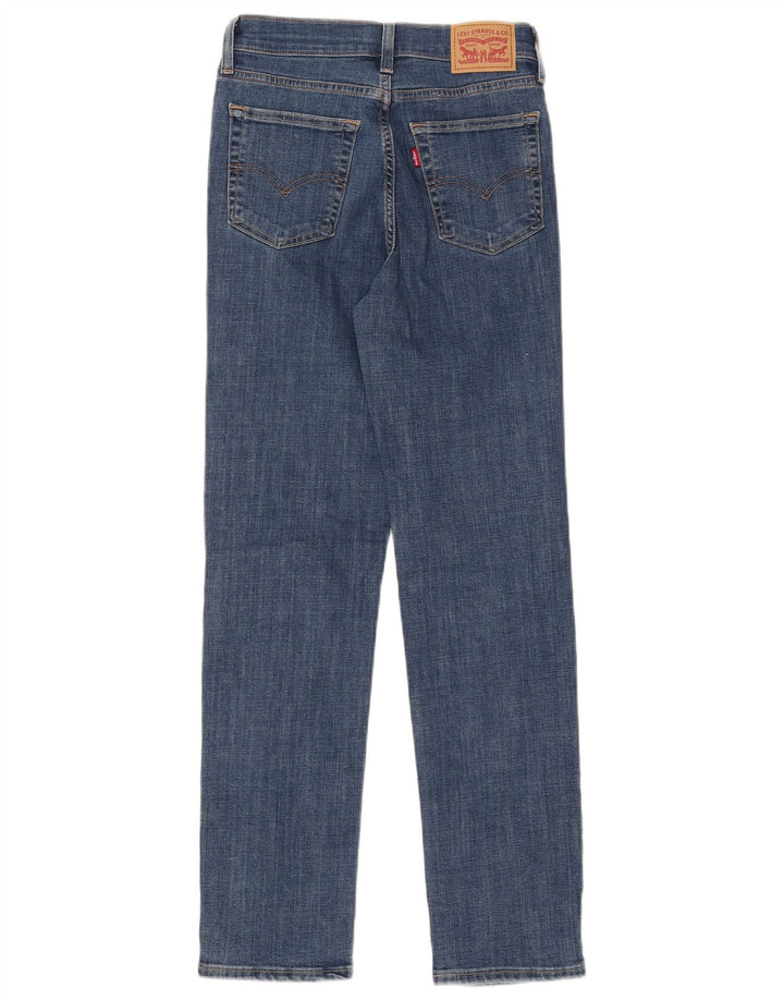 LEVI'S Γυναικείο 724 ψηλό ίσιο τζιν W27 L30 Μπλε βαμβακερό