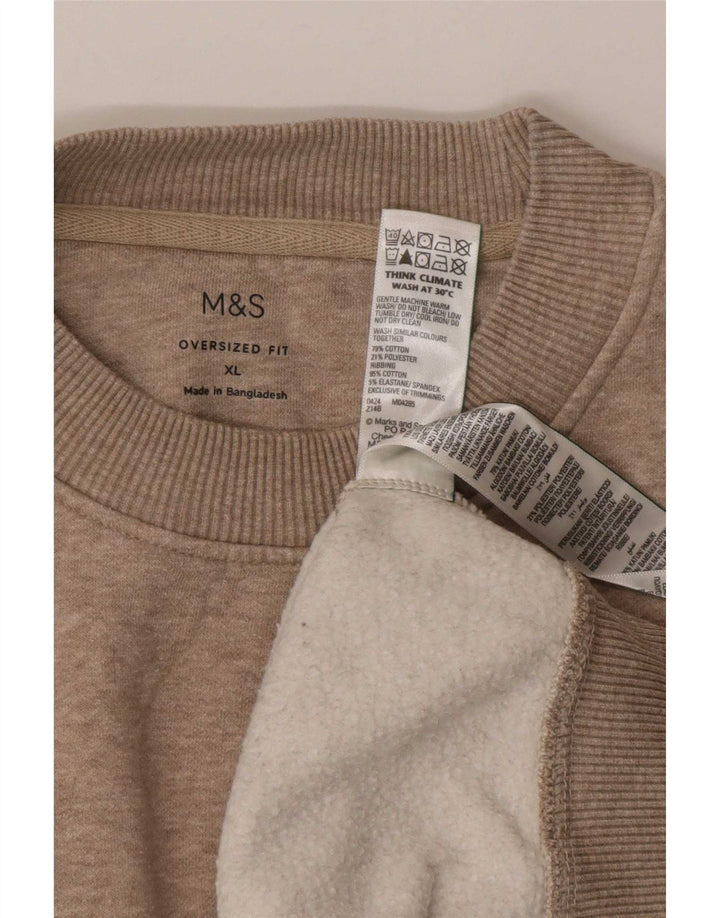 Marks & Spencer Ανδρικό φούτερ μεγάλου μεγέθους Jumper XL Γκρι βαμβακερό