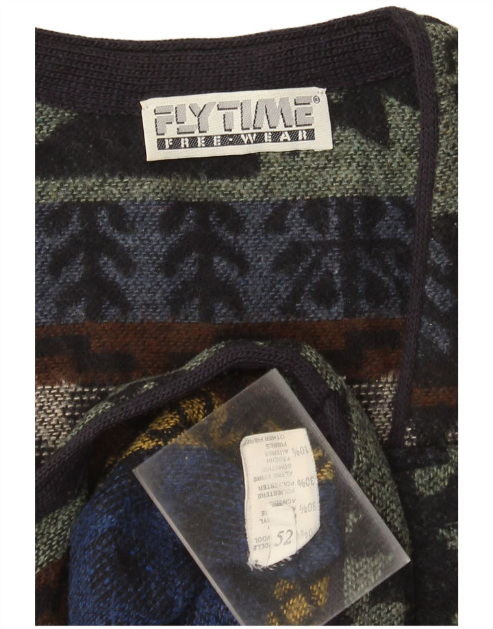 Ανδρικό πουλόβερ Fly Time Ζακέτα IT 52 Large Πολύχρωμο Fair Isle