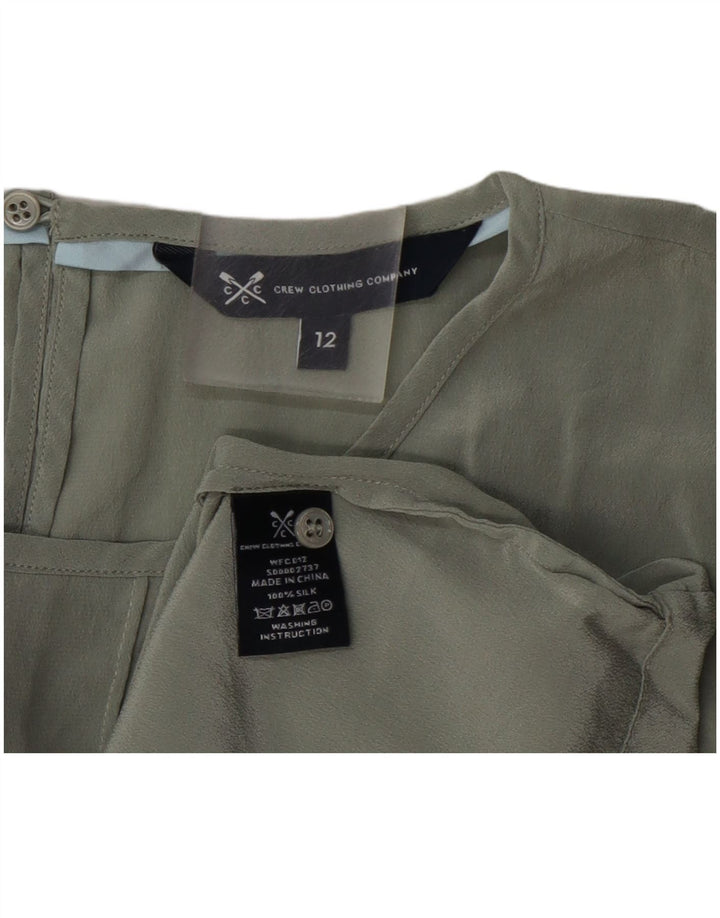 Γυναικεία μπλούζα Crew Clothing Top UK 12 Medium Green Silk