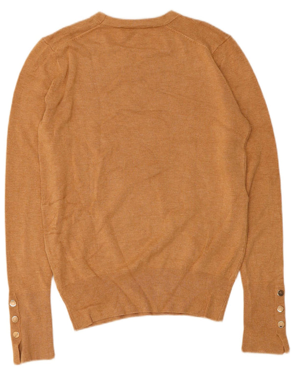 Zara Γυναικείο πουλόβερ με λαιμόκοψη UK 16 Large Beige