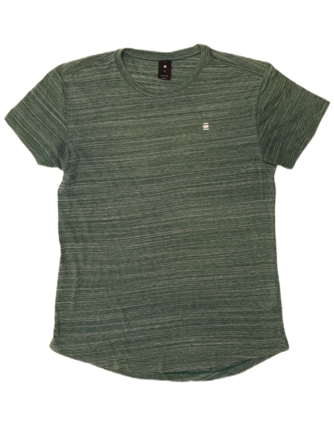 G-STAR Ανδρικό T-Shirt Top Μεσαίο Πράσινο Ριγέ Πολυεστέρας