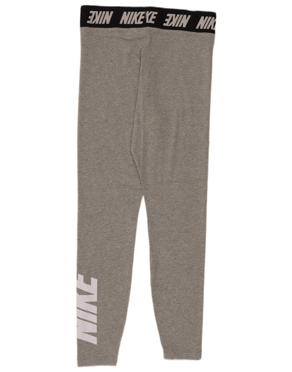 Γυναικεία γραφικά κολάν Nike UK 12 Βαμβακερά μεσαίου γκρι χρώματος